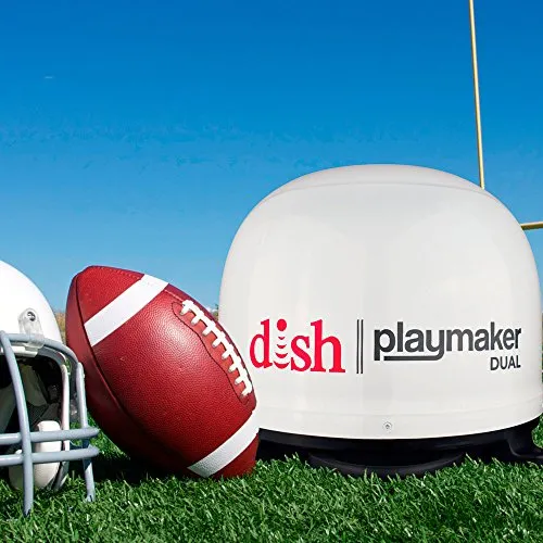 Winegard PL-8000 White Dish Playmaker HD Satellite Antenna Dual Receiver Capability, Optional RV Roof Mount