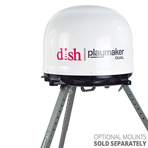 Winegard PL-8000 White Dish Playmaker HD Satellite Antenna Dual Receiver Capability, Optional RV Roof Mount