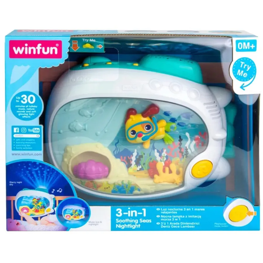 Winfun 3 In 1 Soothing Seas Nightlight