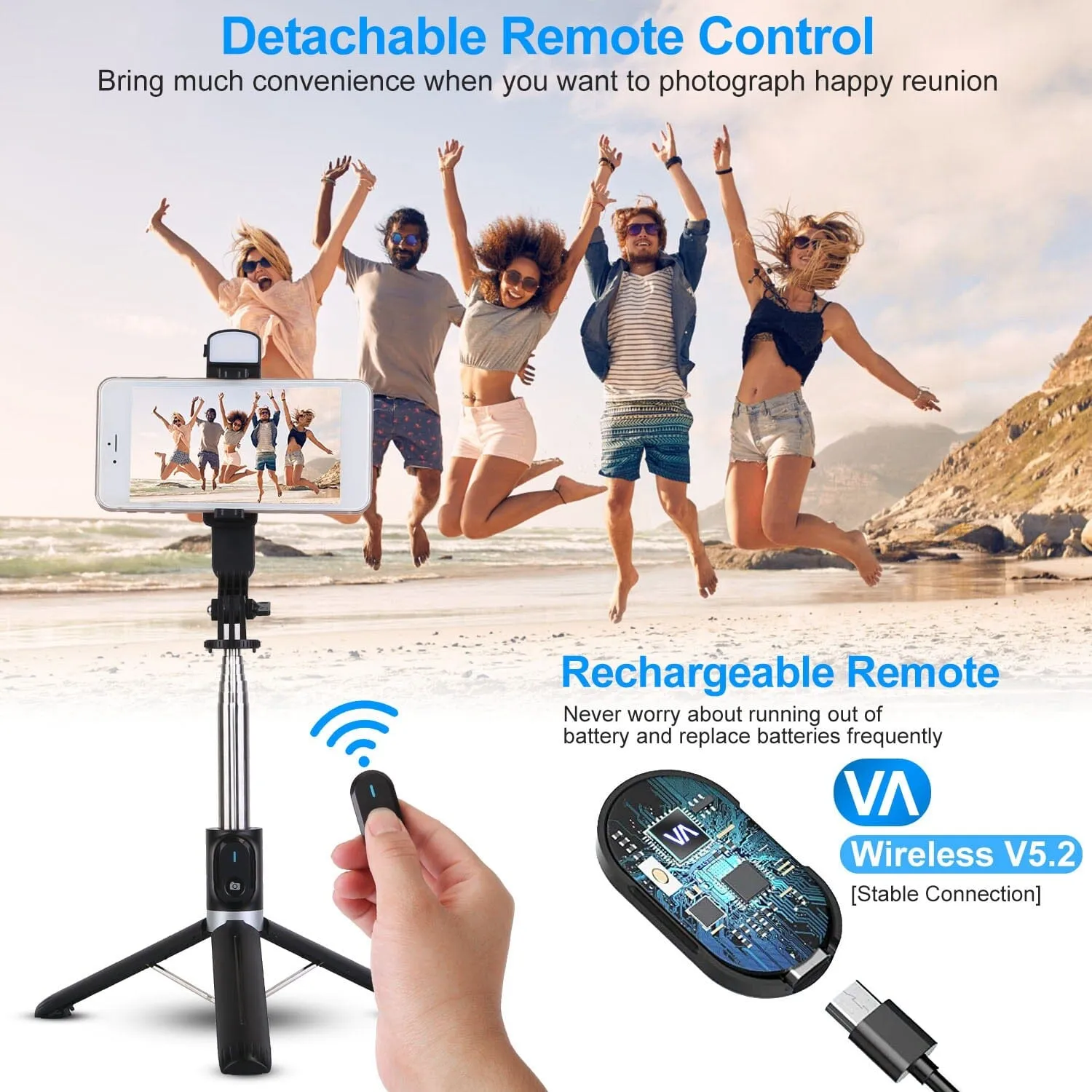 Wireless Selfie Stick Tripod