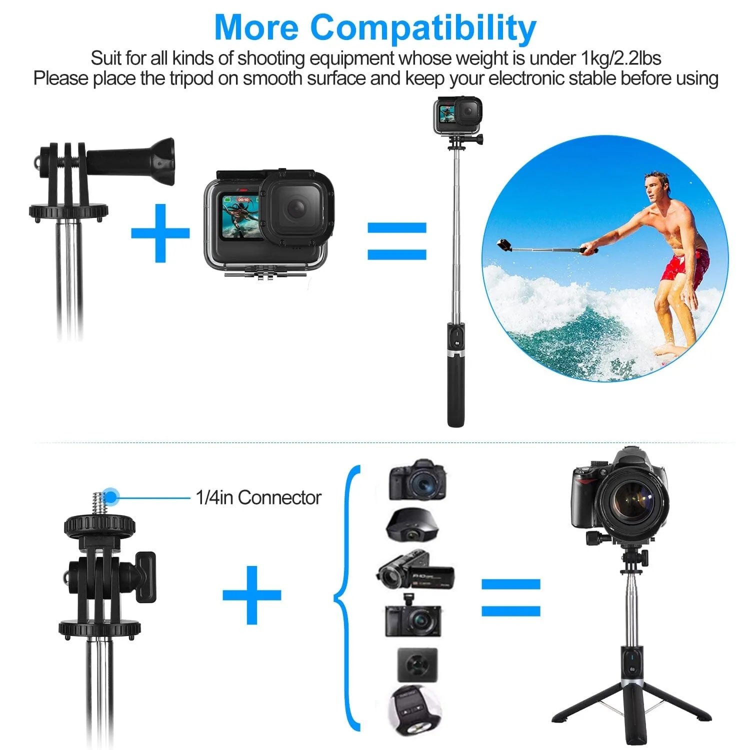 Wireless Selfie Stick Tripod