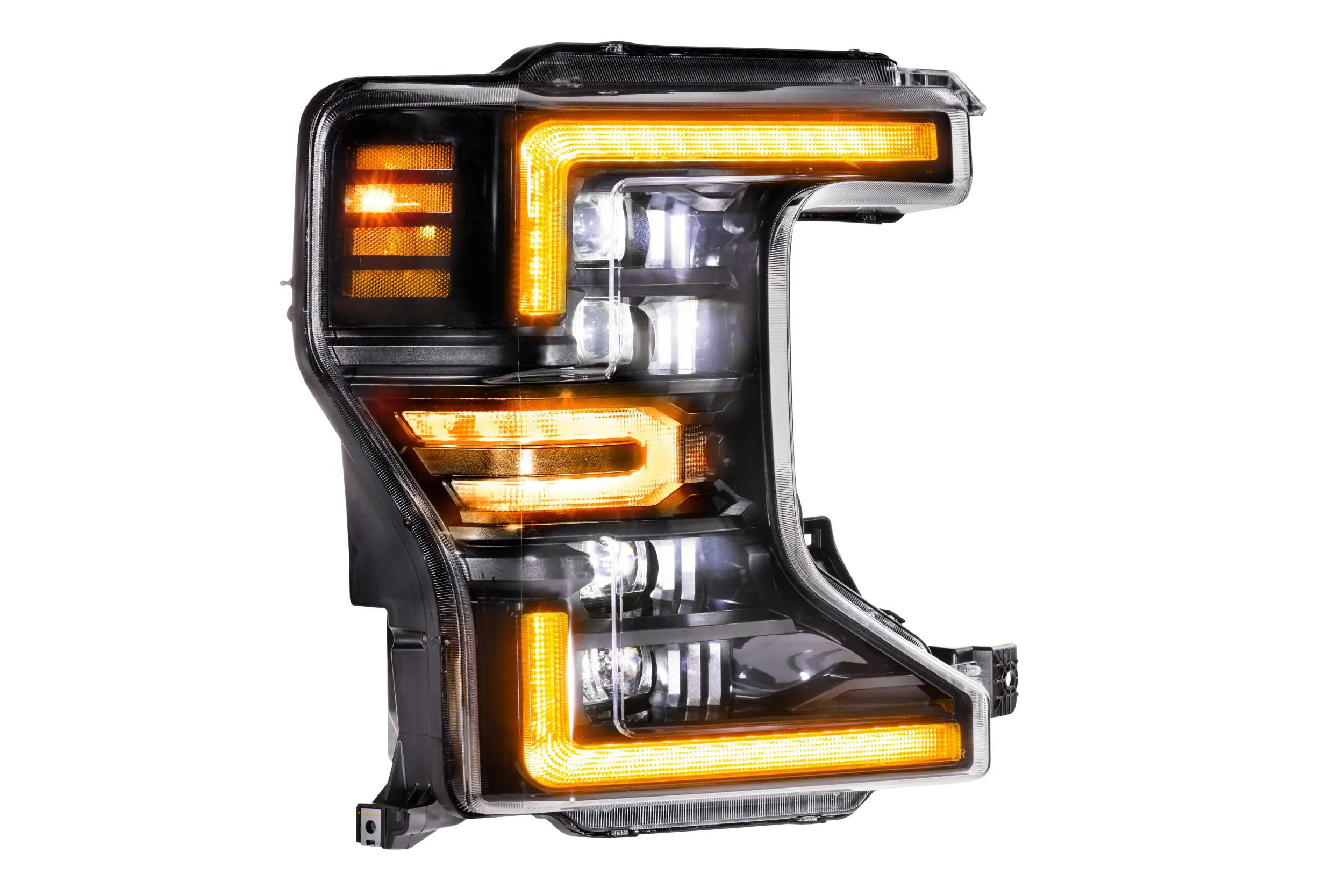 XB LED Headlights: Ford Super Duty (20-22) (Pair / ASM Amber DRL)