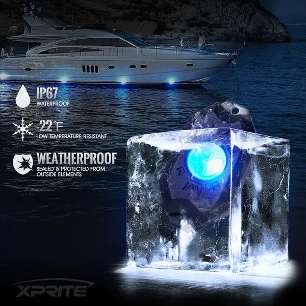 Xprite Victory Series Remote Control RGB LED Rock Lights - 4pcs / 6pcs / 8pcs