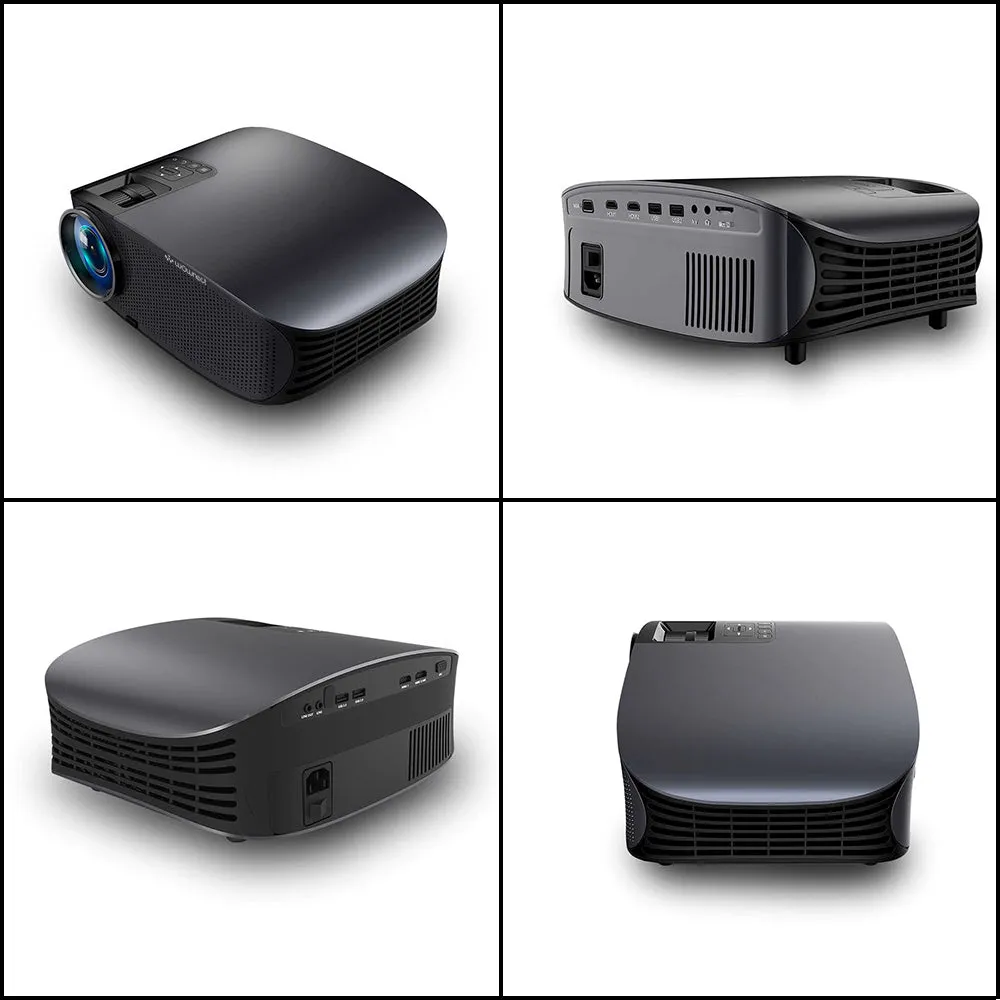 YG600 Wired Sync Multi-screen Upgraded Home Theatre Projector HD 1080P, 2000 Lumens Screen Size Upto 40-200inch, Built-in Speaker 3D Projector
