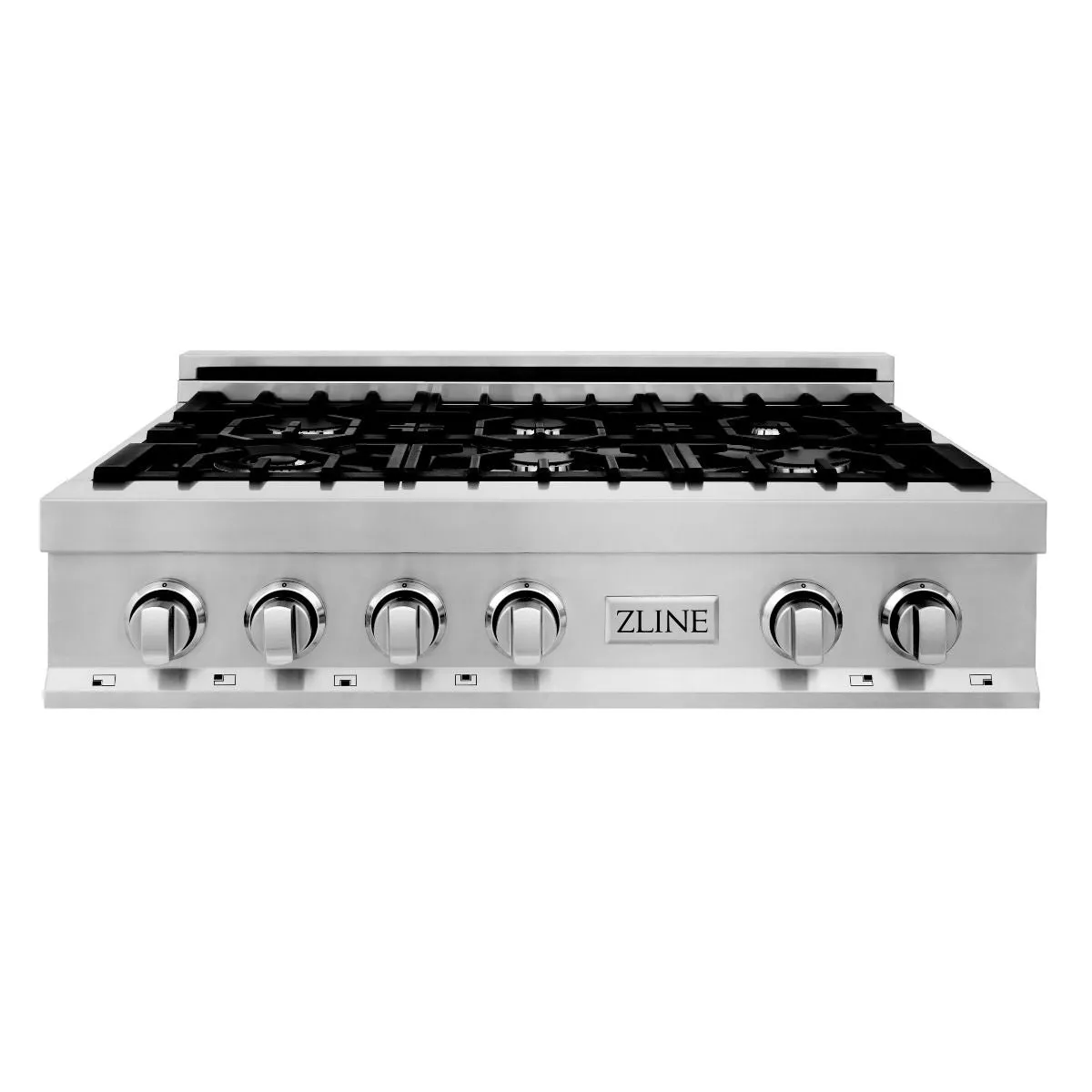 ZLINE 5-Piece Appliance Package - 36-Inch Rangetop, Refrigerator, 30-Inch Electric Wall Oven, 3-Rack Dishwasher, and Convertible Wall Mount Hood in Stainless Steel (5KPR-RTRH36-AWSDWV)